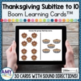 Subitize to 10 Thanksgiving Boom Cards ™