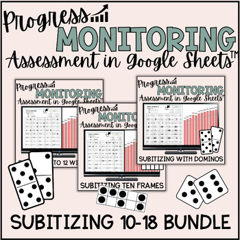 Preview of Subitizing Assessment & Progress Monitoring Tracking Tool Google Sheets™ BUNDLE!