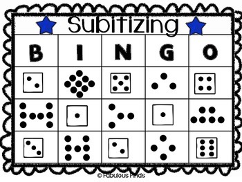 Subitizing Bingo by Fabulous Finds | Teachers Pay Teachers