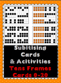 Subitizing Cards 0-20 (Tens Frames) & Activities