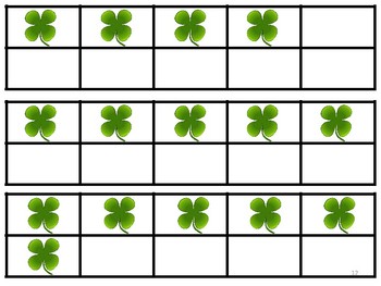 Subitizing Cards, Blank 10 Frame March Clover by Robin Wilson First ...