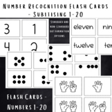 Subitizing Cards Number Recognition 1-20