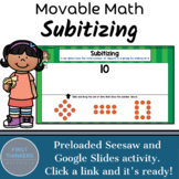 Subitizing Digital Math Game for Google Slides PowerPoint and Seesaw Activities