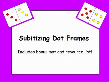 Preview of Subitizing Dot Frames with Bonus Mat
