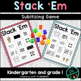 Subitizing Game Stack 'Em for Kindergarten and Grade 1