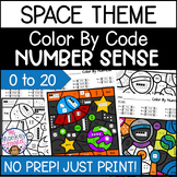 Subitizing Math Worksheets Color by Code Number Sense Space