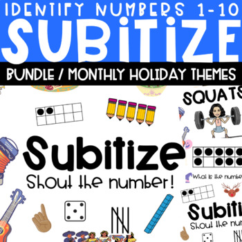 Preview of BUNDLE Subitizing Number Sense Game | Build number fluency