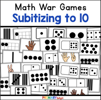 Preview of Number Sense Games with Ten Frames and Dice | Subitizing War to 10