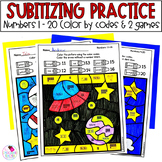Subitizing Color by Number Math Worksheets and Games Numbe