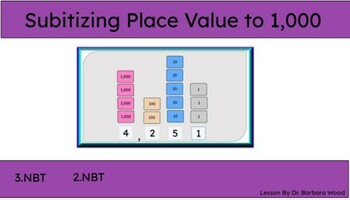 Preview of Subitizing Place Value to 1000