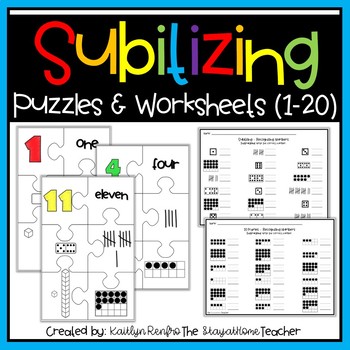 Preview of Subitizing Number Sense Puzzles and Worksheets