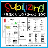 Subitizing Number Sense Puzzles and Worksheets