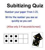 Can Your Students Subitize? Subitizing Formative Assessmen