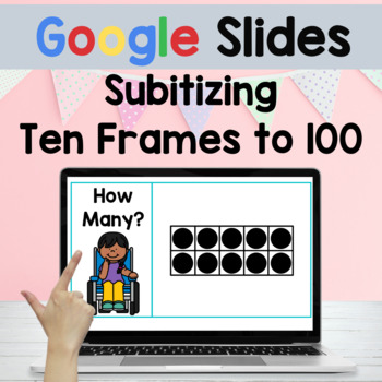 Preview of Subitizing Ten Frames to 100! Google Slides Ready