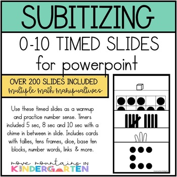 Preview of Subitizing Timed Slides 0-10