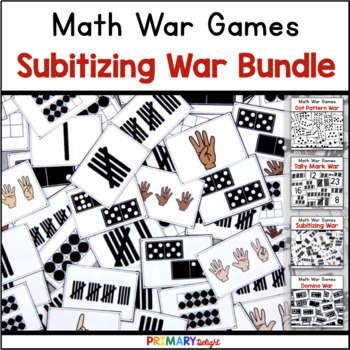 Preview of Subitizing War Game and Number Sense War Games for Number Sense Activities