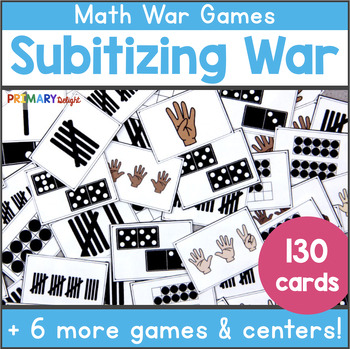 Preview of Subitizing War Game | Number Sense Games & Activities for Ten Frames and Tallies