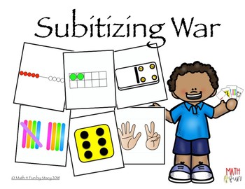 Preview of Subitizing War - Numbers to 10  #Flash Freebie