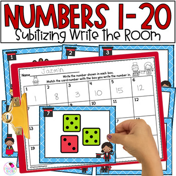 Preview of Numbers 1-20 - Subitizing - Math Write the Room