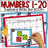 Numbers 1-20 - Subitizing - Math Write the Room