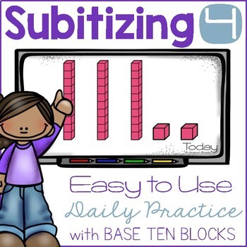 Preview of Subitizing with Base Ten Blocks (Distance Learning)
