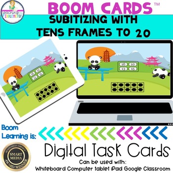 Preview of Subitizing with Tens Frames  to 20 BOOM Cards