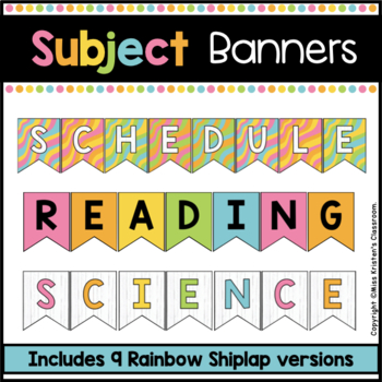 Preview of Subject Banners - Rainbow