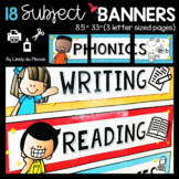 Subject Banners for Bulletin Boards Classroom Decor