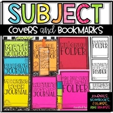 Subject Covers for Folders, Journals, Notebooks and Binders