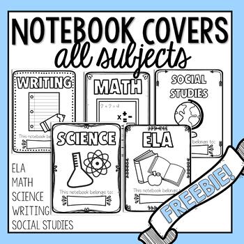 Preview of Subject Covers for Interactive Notebooks, Binders, and Folders {ALL SUBJECTS!}