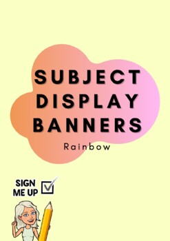 Preview of Subject Display Banners