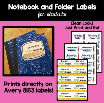 Preview of Interactive Notebook Labels