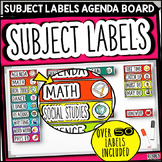 Subject Labels Bright and Bold Sticker Theme Back to Schoo