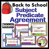 Subject Predicate Agreement BOOM Cards Back to School Digital