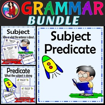 Preview of Subject Predicate Center Activity Bundle 3 Centers Included