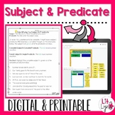 Subject & Predicate Activities, Worksheets, & Assessment