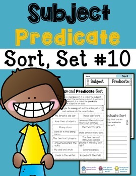 Preview of Subject Predicate Sort Set 10