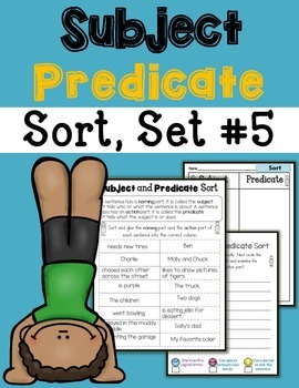 Preview of Subject Predicate Sort Set 5