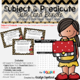 Subject & Predicate Task Cards Bundle