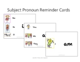Subject Pronoun/Auxillary Verb Reminder Cards