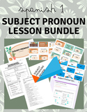 Subject Pronoun Bundle|Lesson & Review|Spanish 1|Grammar|Y