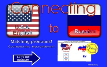 Preview of Subject Pronouns: Connecting U.S.A. English to Russian Read, Learn, & Play Game!