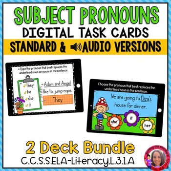 Preview of Pronouns Digital Boom Cards Distance Learning