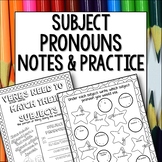 Subject Pronouns Guided Notes and Worksheets Spanish