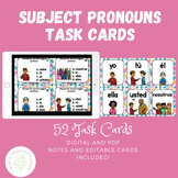 Subject Pronouns in Spanish Task Cards for practice and review