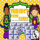 Subject Task Cards Super Hero Version Back To School