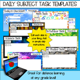 Subject Task Instruction Slide Templates for Distance Learning