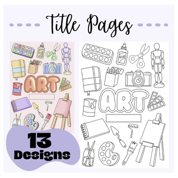 Subject Title Pages - Colour in Covers - Subject Coloring Pages | TPT