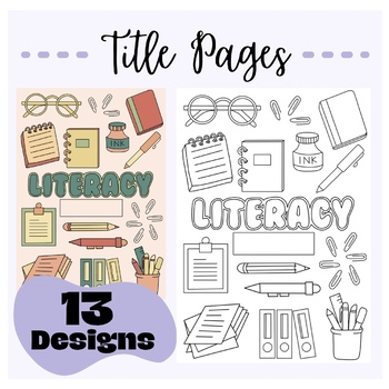 Subject Title Pages - Colour in Covers - Subject Coloring Pages | TPT