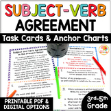 Subject Verb Agreement Anchor Charts and Task Cards Activi